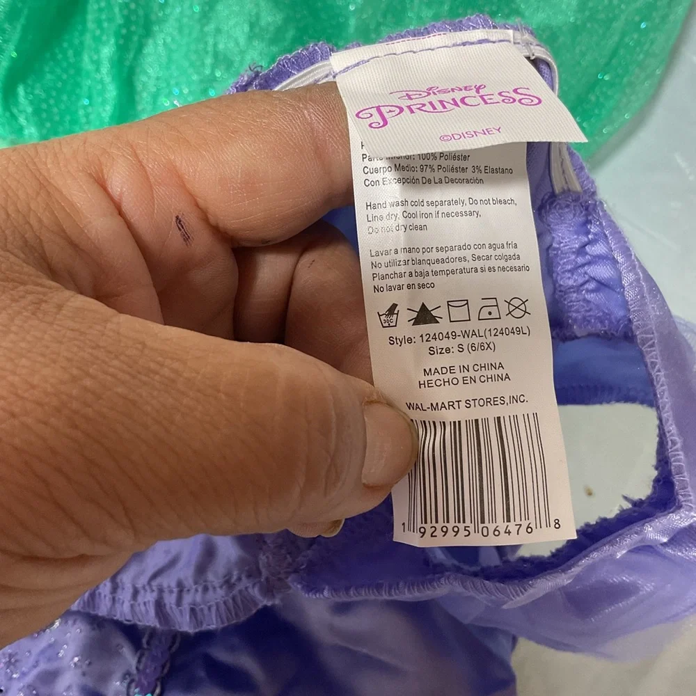 Disney Purple and Green Mermaid Dress Costume - Picture 7 of 7